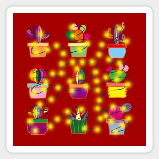 Christmas Cactus Sticker